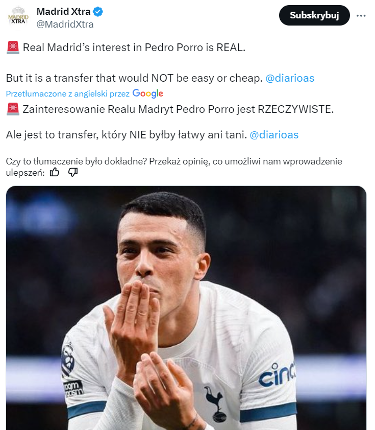 HIT! Real chce CZOŁOWEGO PIŁKARZA Tottenhamu!